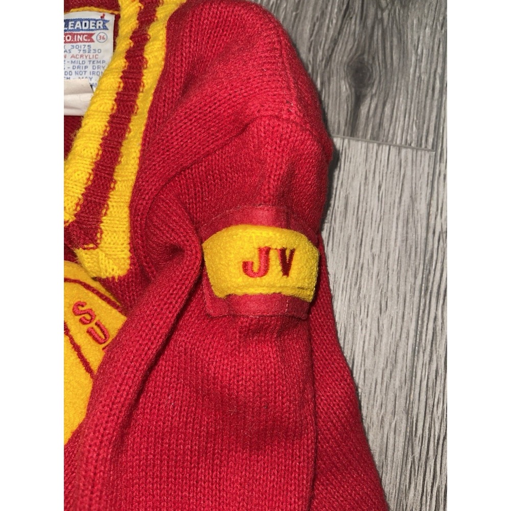 Vintage 70's Lot Cheerleading Uniform Sweater Pleated Skirt Blue Yellow Varsity‎ - Picture 8 of 16